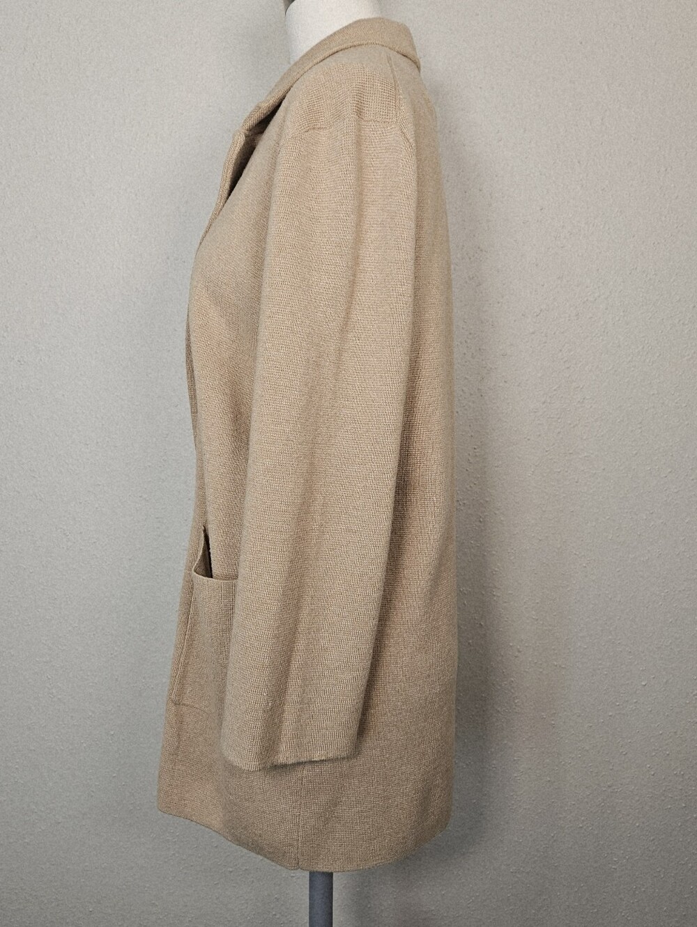 J. Crew Sophie Open Front Sweater Blazer Camel Merino Wool Small - Picture 3 of 11